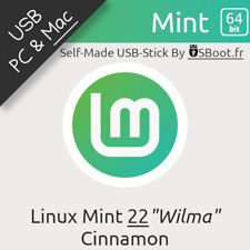 CLÉ USB LINUX MINT 22 WILMA 64BIT DU 25/07/24 BOOTABLE DRIVE LIVE & INSTALL