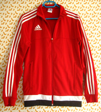 Veste Adidas Team Rouge et Blanche survetement Jacket sport Homme - S