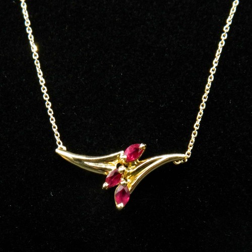 O957 collier jaune - en, or