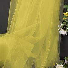 Tissu en tulle jaune organza -