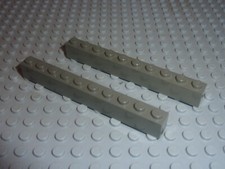 2 x LEGO Brique OldDkgray 1x10