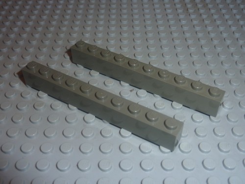 Lego brique olddkgray 1x10 - x,