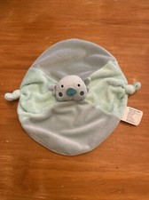 Doudou Tout Compte Fait Tcf Oiseau Poussin Plat Rond Vert Bleu 