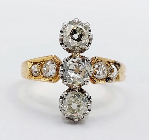 Bague marquise antique 18k - bague,