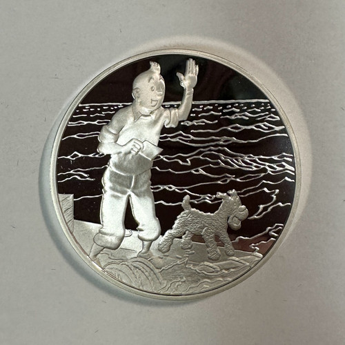 Médaille argent tintin - en,