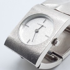 Montre-bracelet à quartz Laponia en argent sterling 925 vintage 2000 avec...