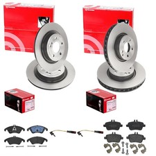 Brembo Disques de Frein + Revêtements Avant + Arrière Adapté pour Mercedes SLK