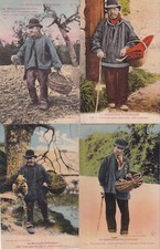 Lot de 4 cartes postales