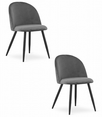 Fauteuil bello velours gris - -,