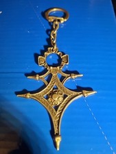 Pendentif , Porte.Clés croix du sud ,Touaregs. Métal Argenté. 
