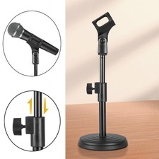 Support de  de table, support de micro, portable, base ronde, hauteur réglable,