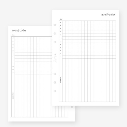 Monthly tracker planner - a5,