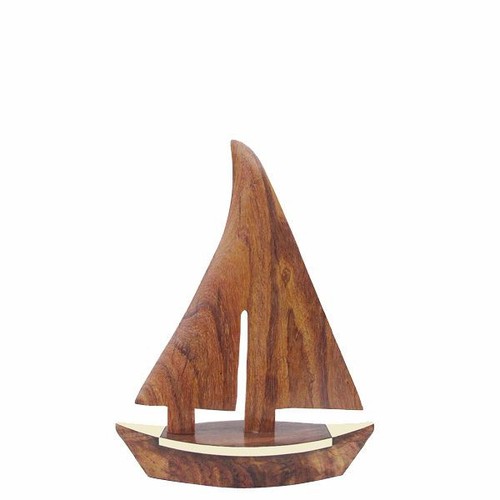 Bateau voile bois avec - À, en