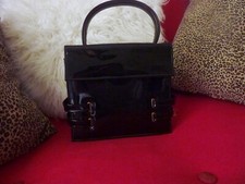 Petit sac vernis noir années 70