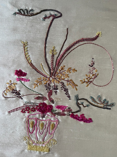 Textile broderie grande - textile,