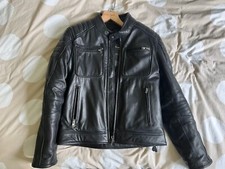 BLOUSON CUIR MOTO NOIR