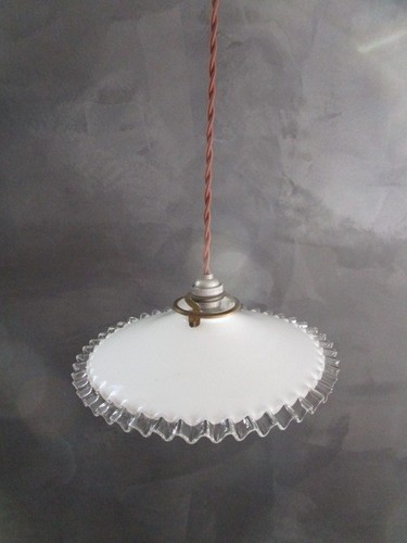 Suspension ancienne opaline - ancienne,