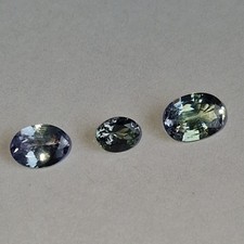 Three Natural Tanzanite 3.42ct. VS-SI. Mererani, Tanzania. 