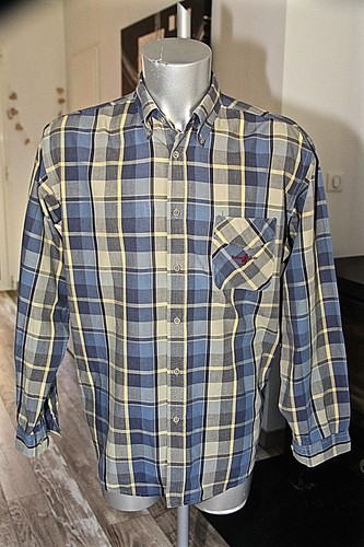 Chemise bleue carreaux cow - bleue,