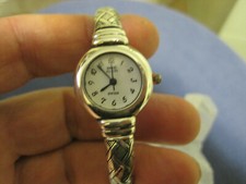 #696 ladys sterling silver ANNE KLEIN quartz watch bracelet