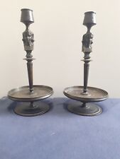 Superbe paire de bougeoirs en bronze époque retour d'Égypte pharaon empire 19eme