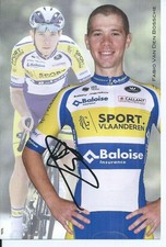 TDF    CYCLISME autographe  de  FABIO VAN  DEN BOSSCHE    team  VLAANDEREN
