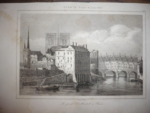 Gravure 19ème siècle pont - 19ème,