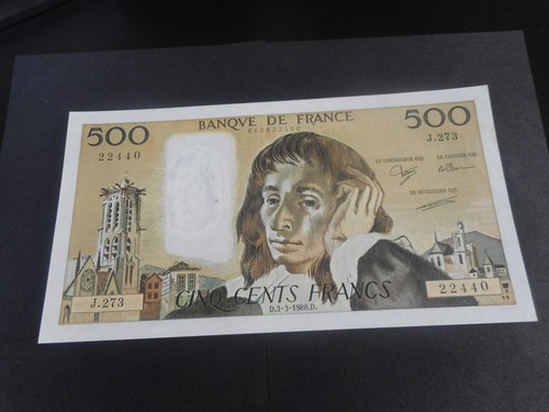 Billet 500 francs pascal - billet,
