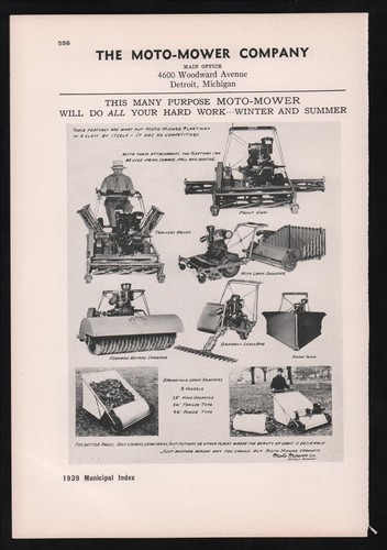 1939 moto mower company - mower,