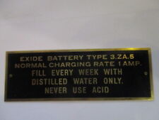 Panneau Type Harley Davidson Wl Wla Bouclier Exide Batterie Plateau Jour Jeep