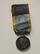 Angleterre France Médaille De Crimee 1854 ARGENT ruban D'époque Crimea Medal 