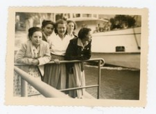 Snapshot PHOTO, 1951 Interlaken lac ponton bateau
