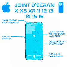 LOT 5 PIÈCES JOINT ÉTANCHÉITÉ ADHÉSIF ÉCRAN iPHONE X XS XR 11 12 13 14 15 16