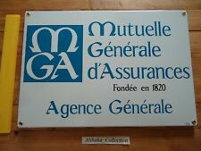 PLAQUE TOLE EMAILLée EMAIL MUTUELLE Générale ASSURANCE BLOIS AGENCE 2 45 *31 cm 