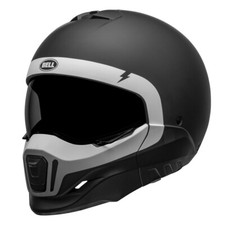 Casque Bell Broozer Cranium Homologué P/J Intégral/Jet Noir-Blanc Mat Taille S