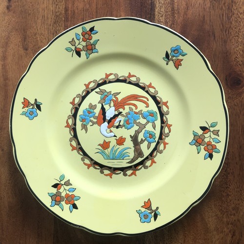 Longwy assiette jaune - longwy,,