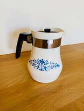 Verseuse / cafetière vintage Sovirel en verre d’opale type Arcopal années 60