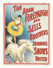 CIRQUE The ADAM FOREPAUGH Réf159 - POSTER HQ 50x70cm d'une AFFICHE VINTAGE