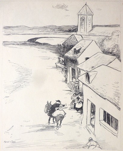 Grand dessin original marcel - original,