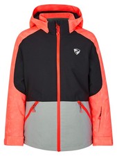 Ziener Veste De Ski Enfant Amely Aqua Shield Orange Noir 346 Gr.128 Neuf