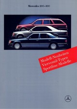Catalogue Brochure Mercedes W124 / Break / Coupé 07/1989 Allemagne Deutschland
