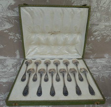 12 Petite Cuillères Argent Massif 279 grammes Minerve 1 ,chiffre JC ou CJ 13cm