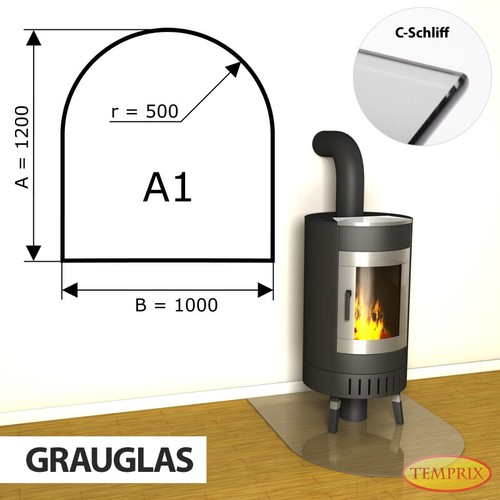 Plaque sol pare feu temprix - de,