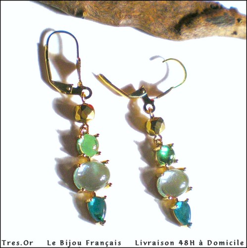 Boucles oreille hématite - d'oreille,