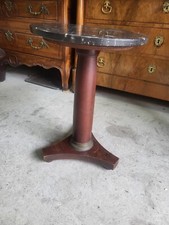 PETIT GUERIDON OU SELLETTE EMPIRE EN ACAJOU PLATEAU EN MARBRE