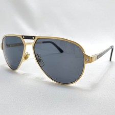 Lunettes de soleil Cartier CT0101S aviateur forme larme monture dorée...