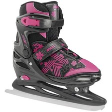 Roces Jokey Ice 3.0 Patins À Glace Pour Enfants Ajustables Noir/Rose