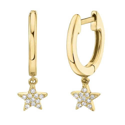Diamant étoile huggie - Étoile, boucles