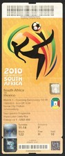 PREMIER MATCH COUPE DU MONDE 2010 + BILLET CÉRÉMONIE MEXIQUE VS AFRIQUE DU SU...