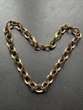 Tres Beau Collier Maille 1930 Art Nouveau Plaquer Or 18k 750/1000 anneaux tank